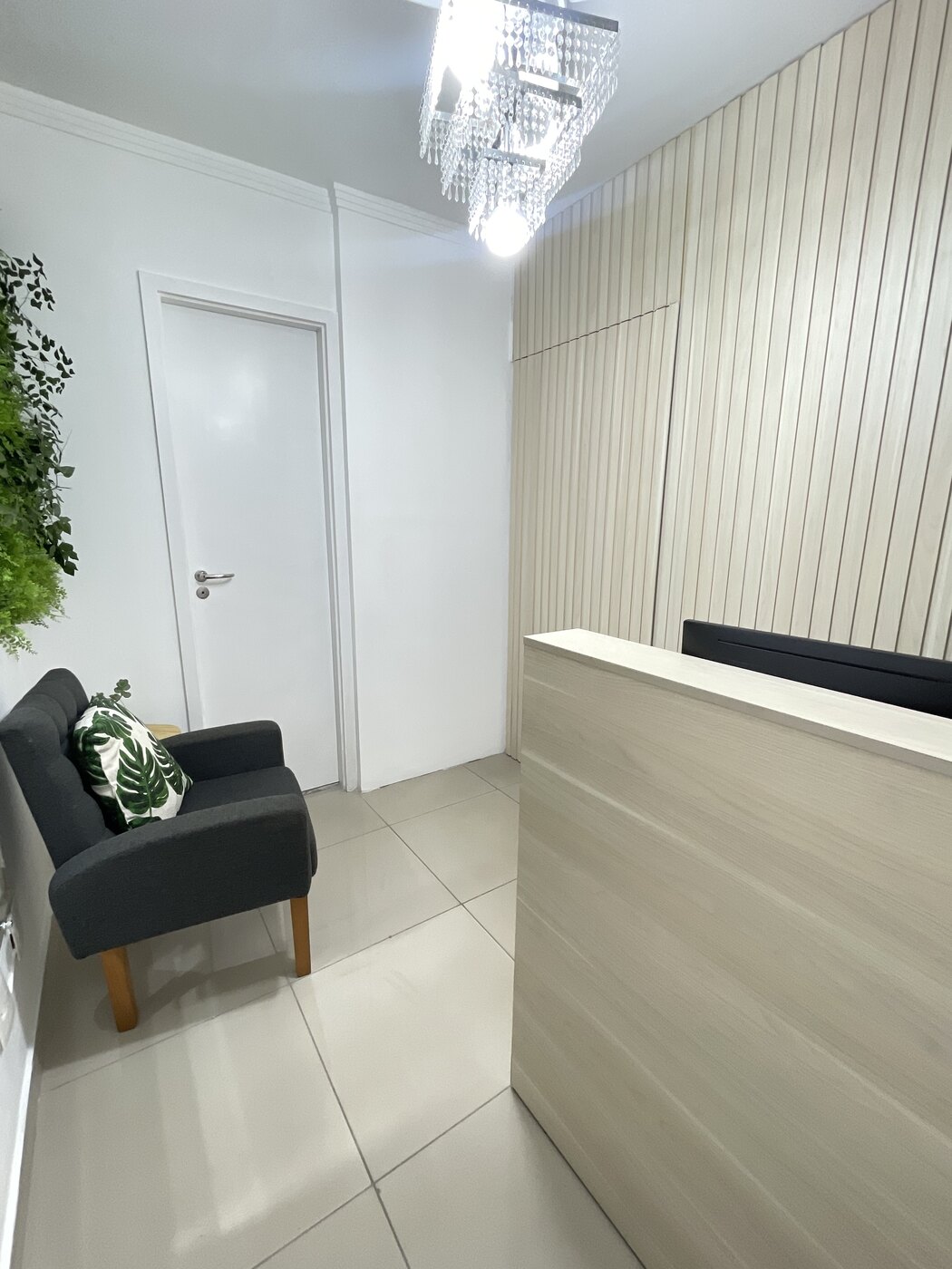 Recepção da Renascer Clinic, em São Vicente